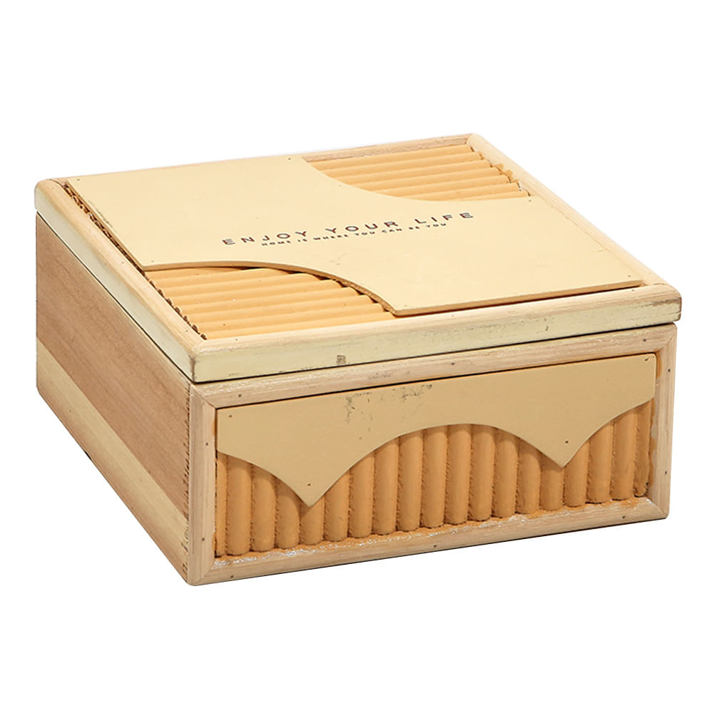Caja H&G Organizadora Madera Calm 16x16 Cm - imagen del producto